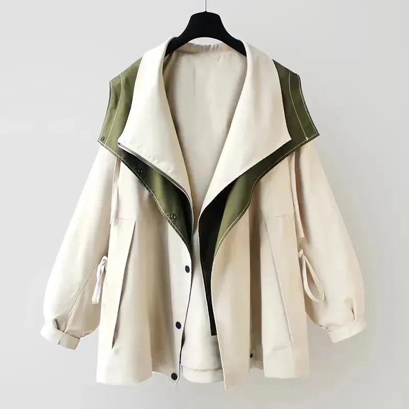Grüner Eleganter Trenchcoat - Amara