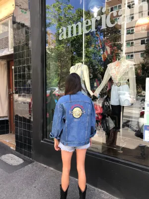 Hard Rock Cafe ®️Dallas Vintage 90’s Blue Denim Trucker Jacket