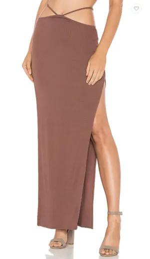 Indah Women's Gigi Solid Side Slit Skirt | Flush