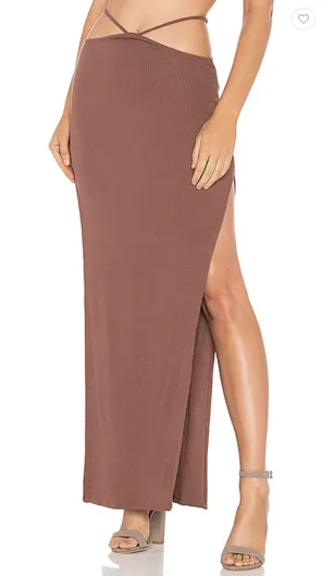 Indah Women's Gigi Solid Side Slit Skirt | Flush