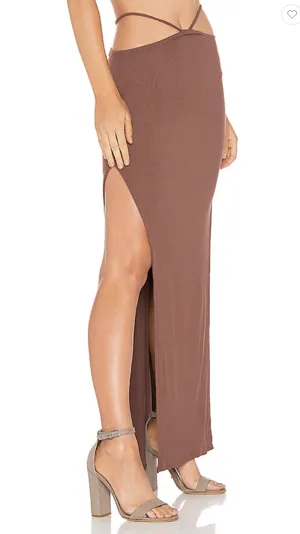 Indah Women's Gigi Solid Side Slit Skirt | Flush