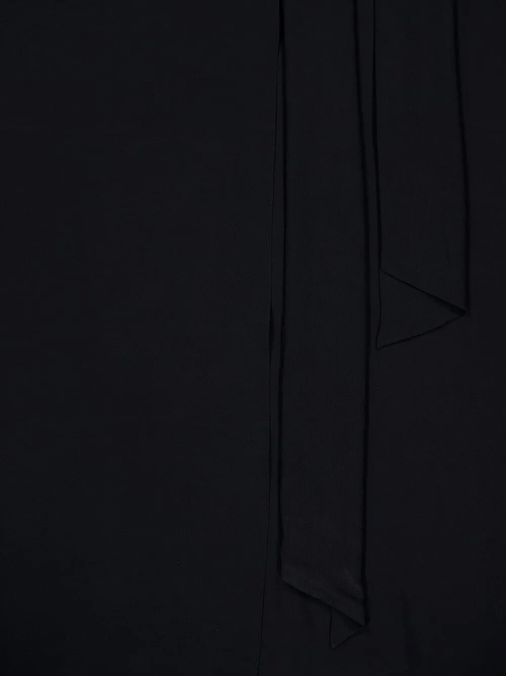 Irys Black Wrap Dress with Collar Tie
