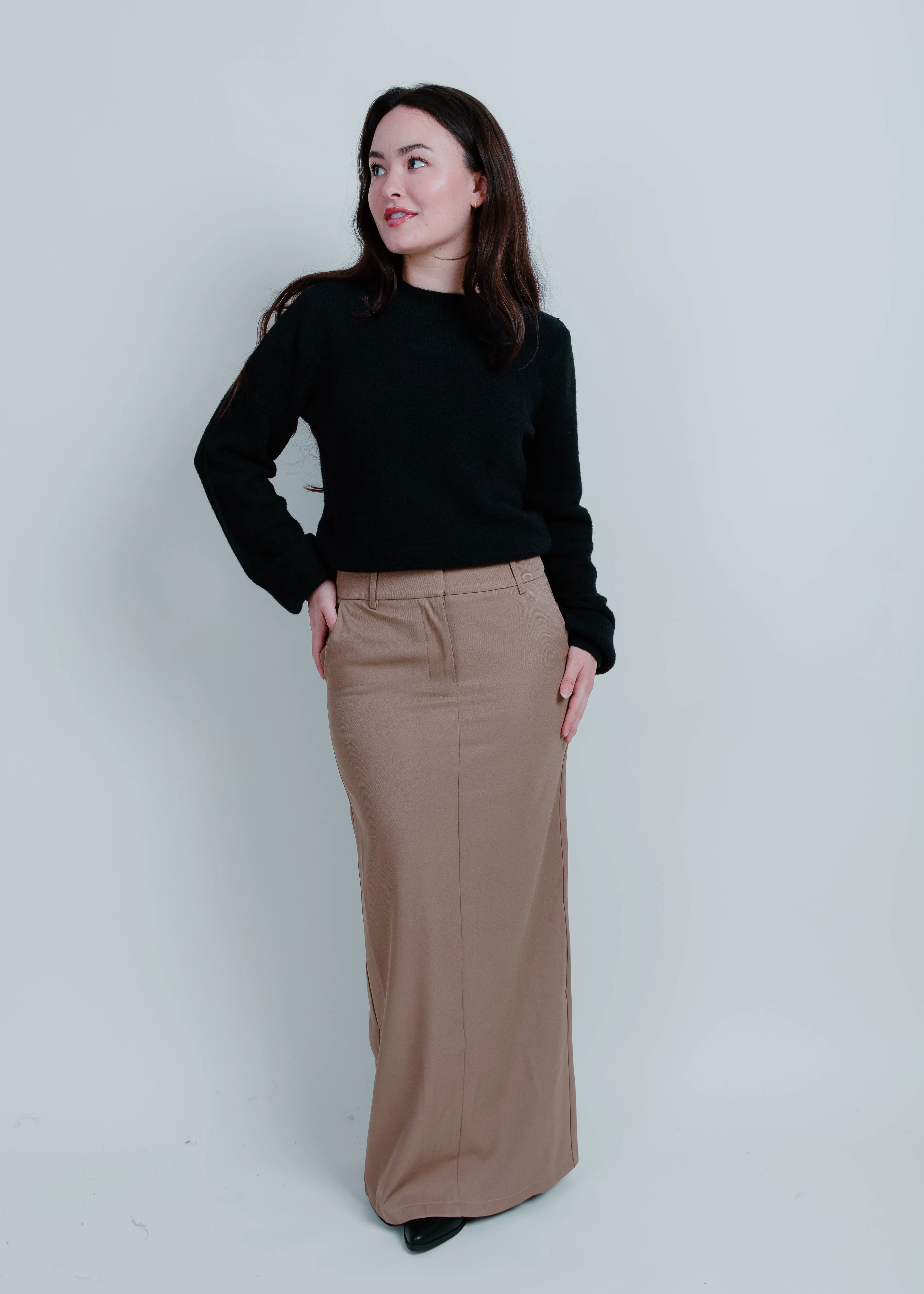 Jade Maxi Skirt - Taupe