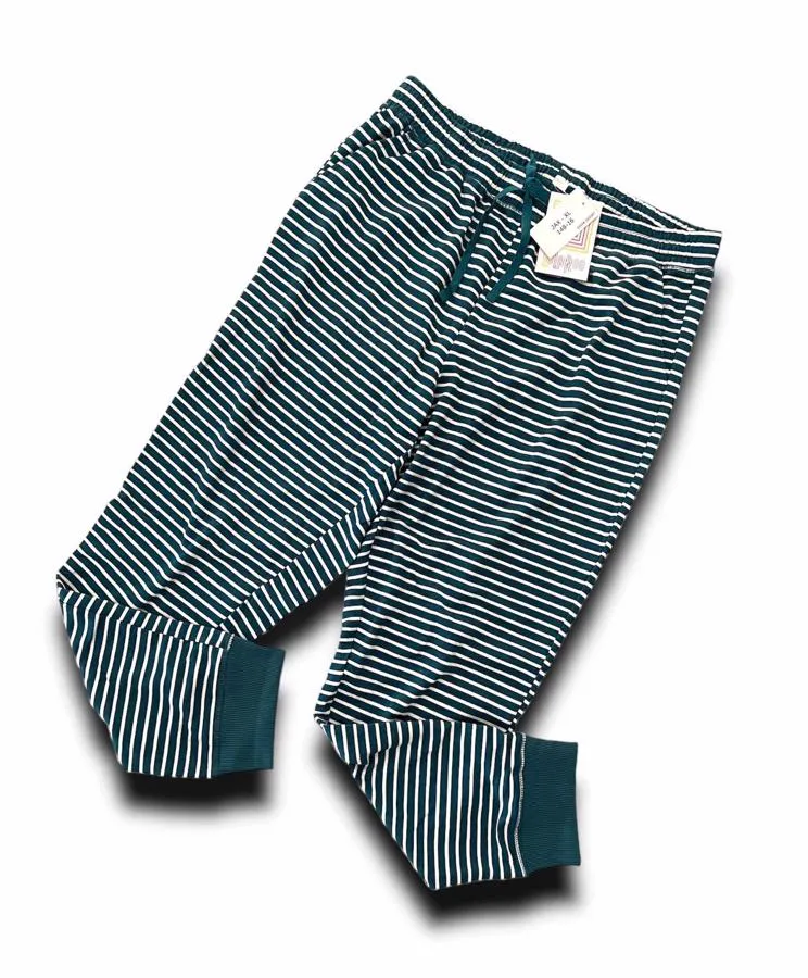 Jax - Teal White Horizonal Stripes