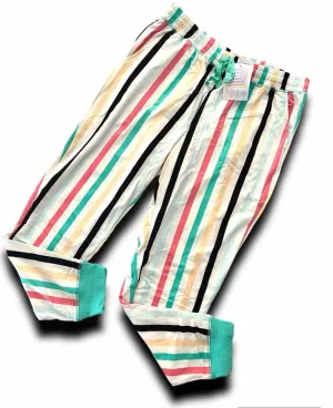 Jax - White Mint Pink Black Vertical Stripe