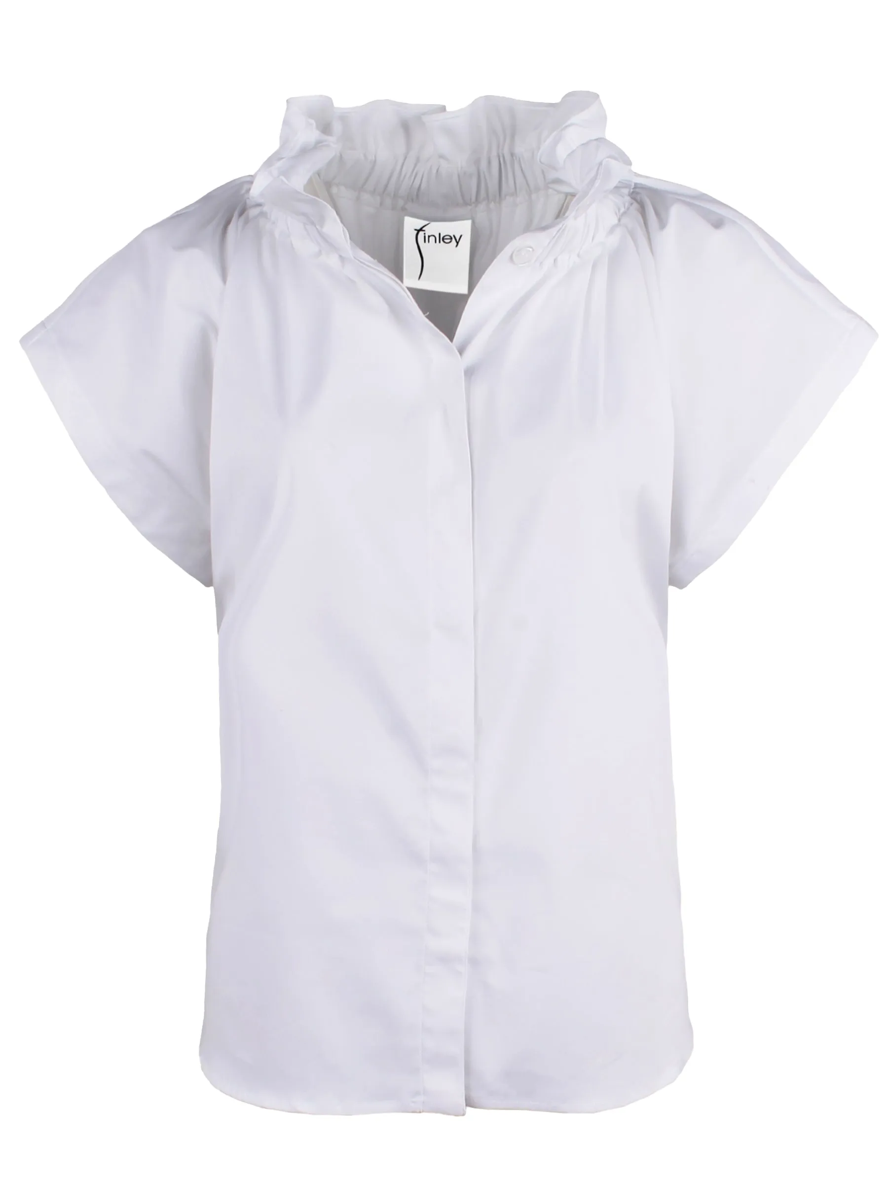 Jenny Top Black Silky Poplin