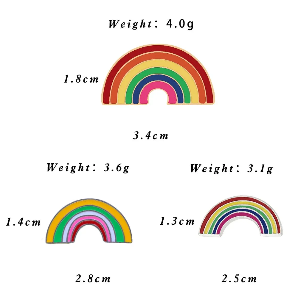 Kawaii Rainbow Enamel Brooch Pins 🌈✨ | Cute Metal Badge for Women 🎀 | Trendy Cartoon Accessories for Hats & Collars 👒💖