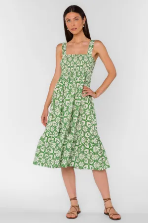 Kehlani Green Geo Dress