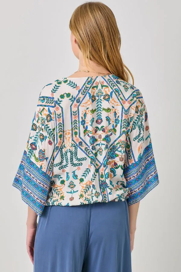 KIMONO TOP PORTO PRINT