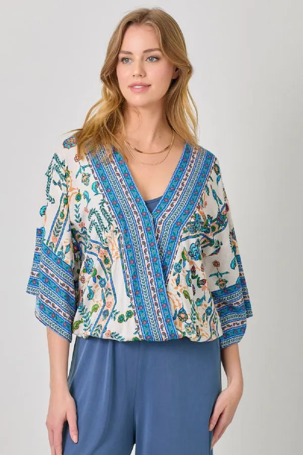 KIMONO TOP PORTO PRINT