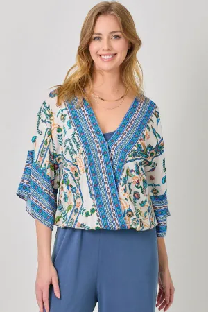 KIMONO TOP PORTO PRINT