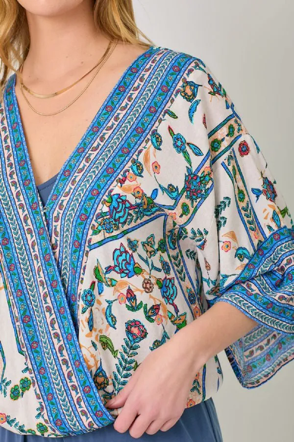 KIMONO TOP PORTO PRINT
