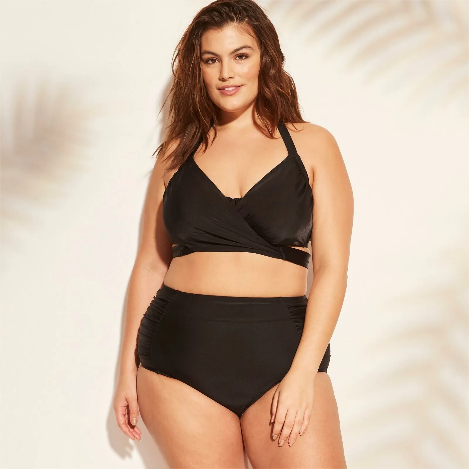 Kona Sol Women's Plus Size High Waist Bikini Bottom