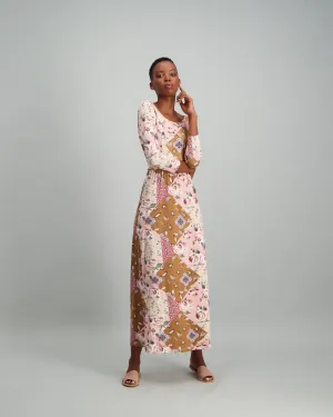 Ladies 3/4 Xova Back Knit Maxi Dress