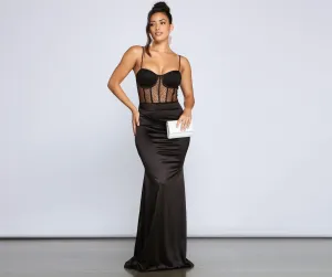 Larissa Formal Heat Charming Stone Satin Dress