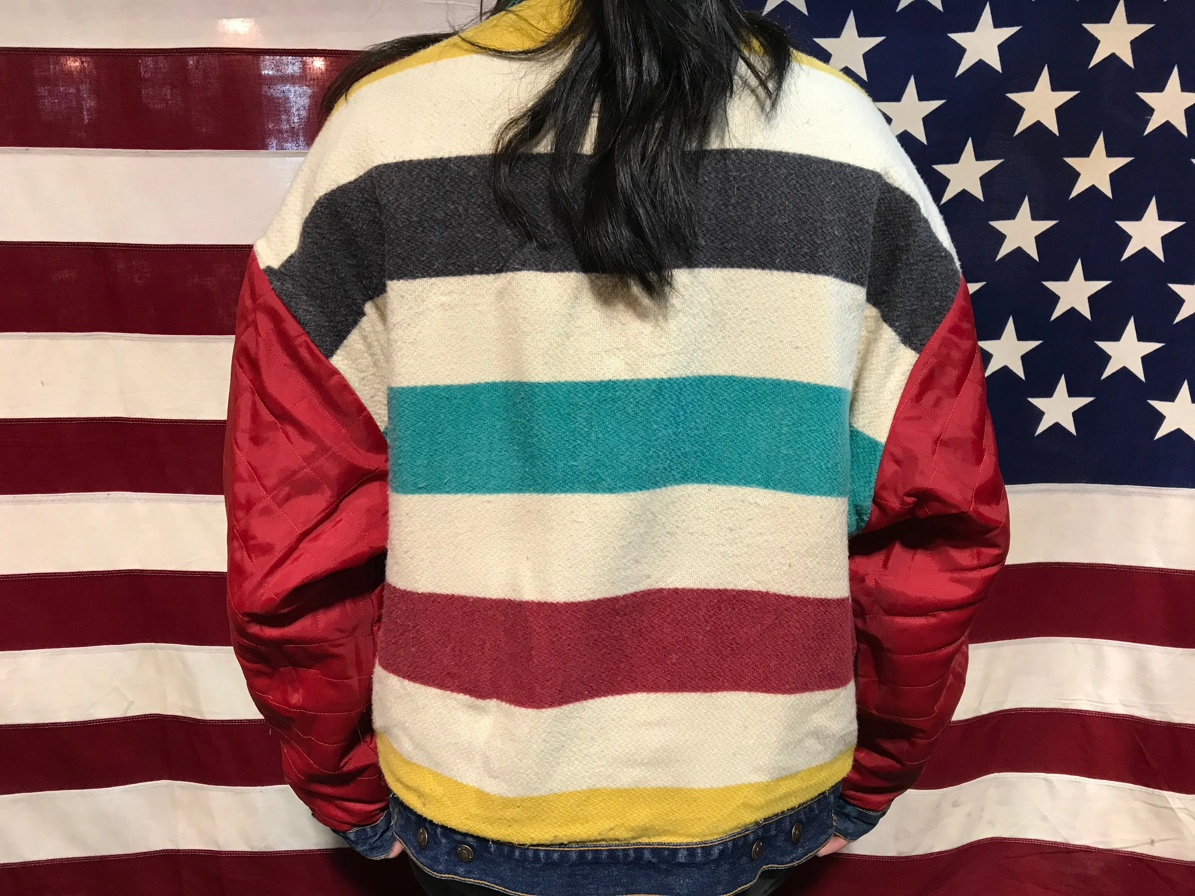 Levis & Hudson’s Bay Special Edition Rare 80’s Vintage Denim Trucker Jacket Made In USA