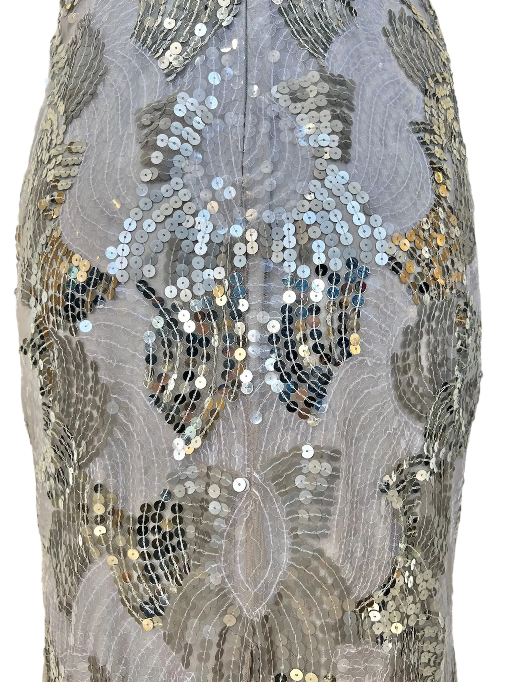 Lorena Sarbu 2011 Fall RTW Silver Sequin Strapless Red Carpet Gown