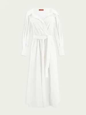 Lyddy Cotton-Blend Wrap Dress