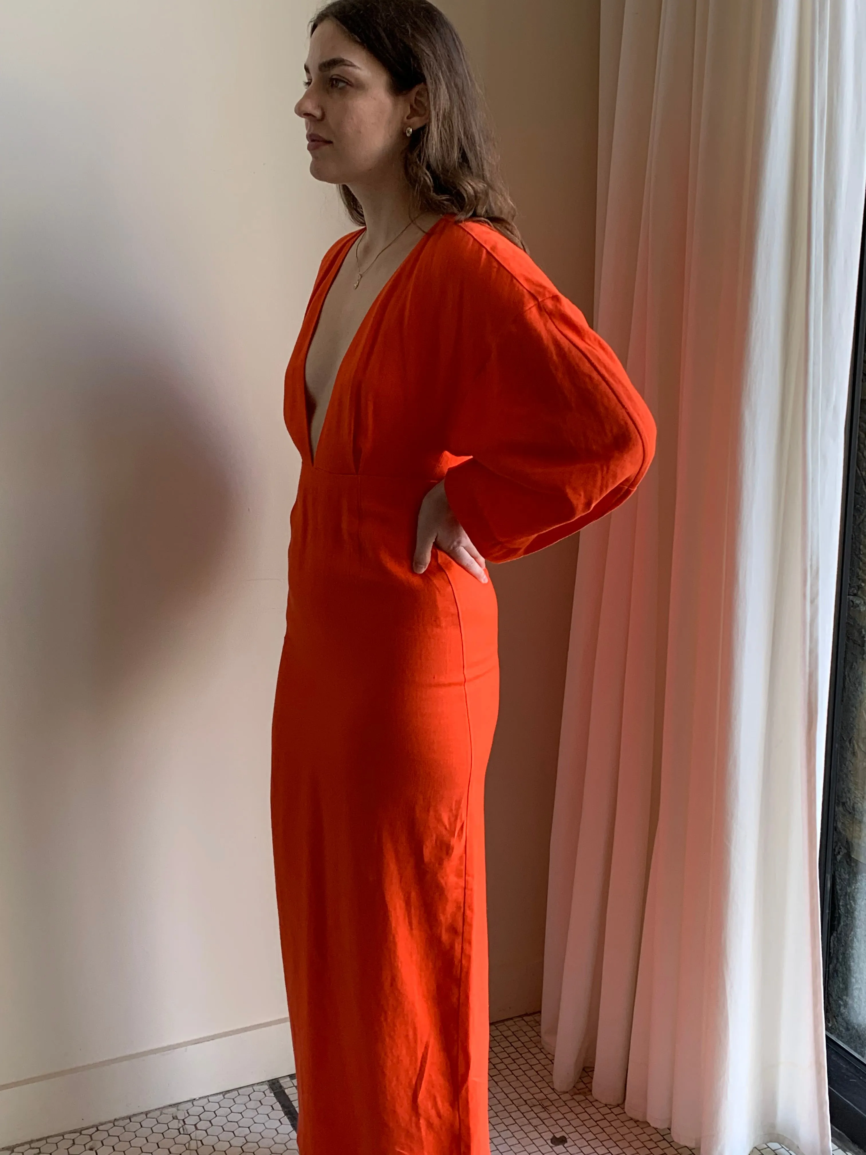Mara Hoffman orange maxi dress