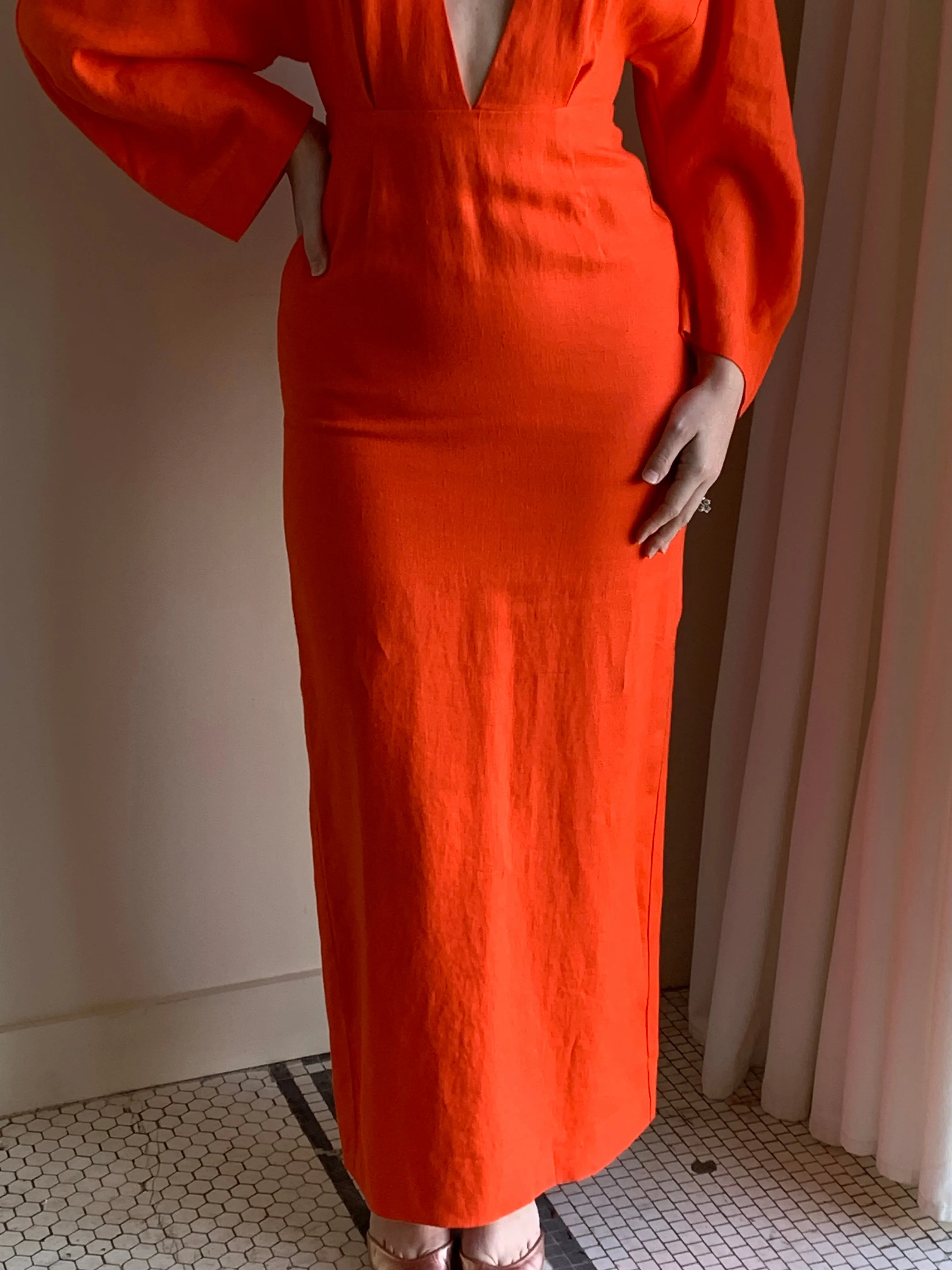 Mara Hoffman orange maxi dress