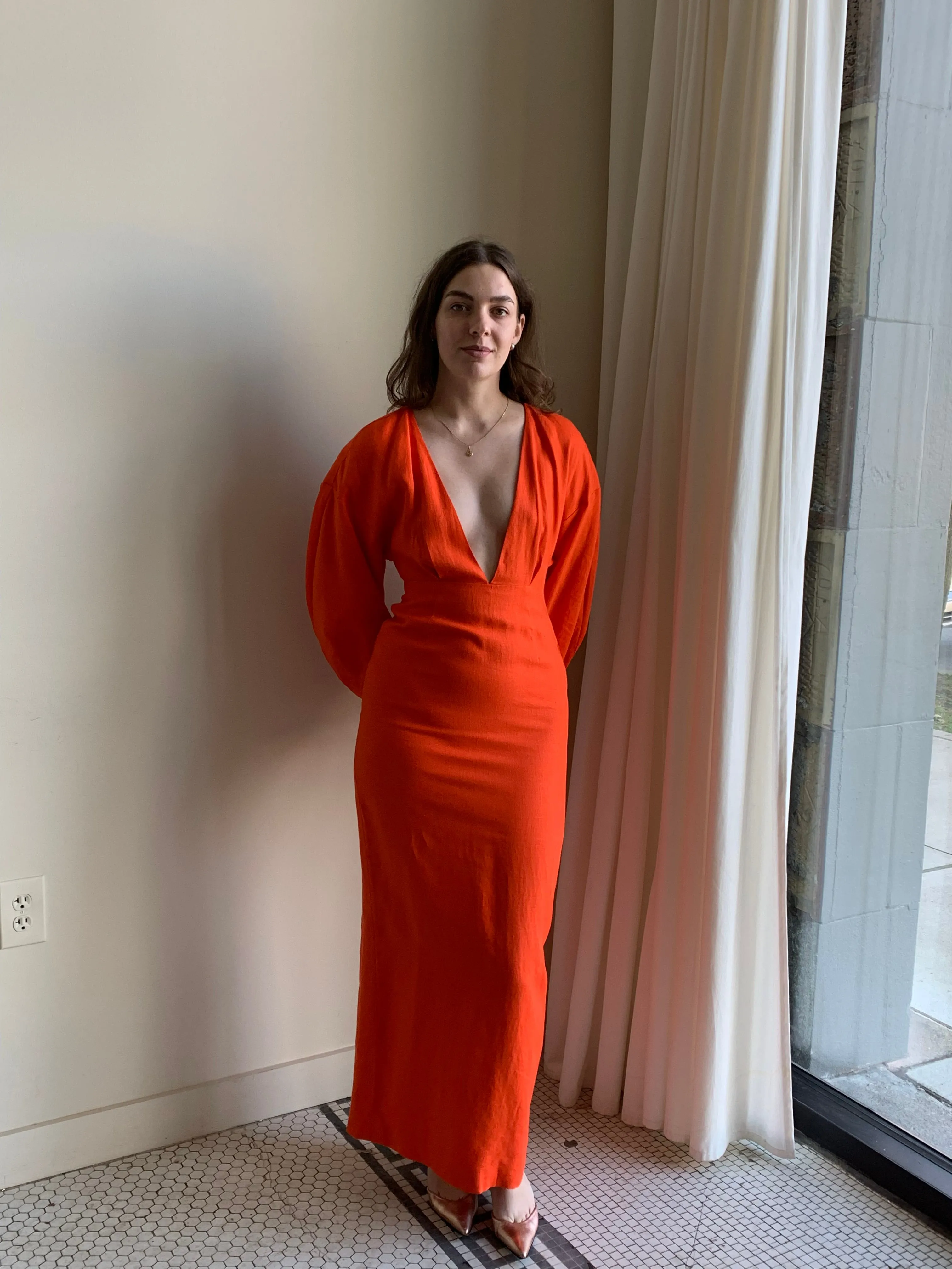 Mara Hoffman orange maxi dress