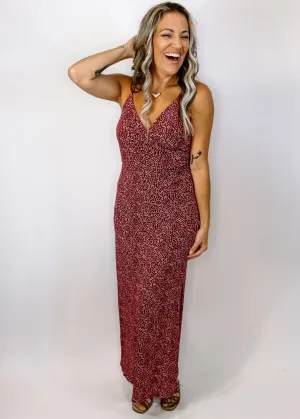 Mariana Maroon Maxi Dress