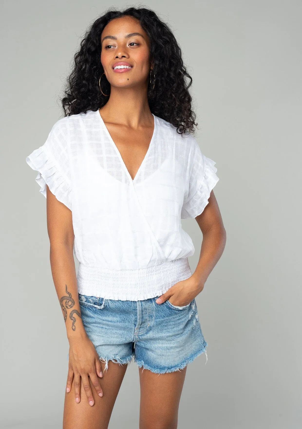Mathilde Ruffle Sleeve Top
