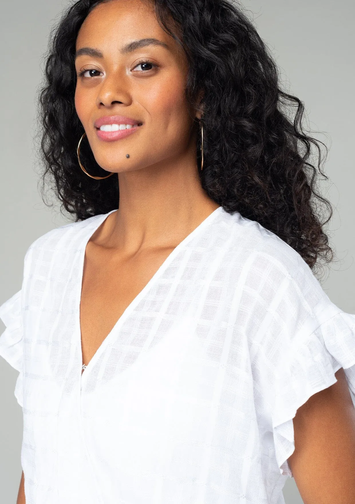Mathilde Ruffle Sleeve Top