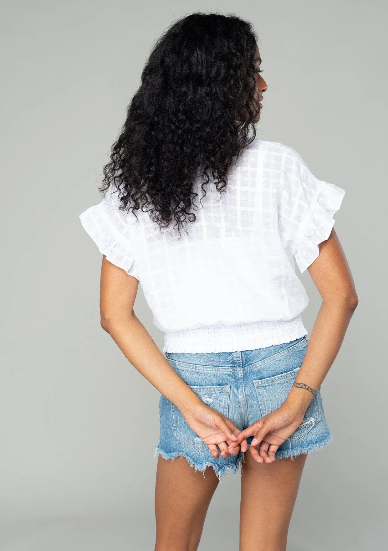 Mathilde Ruffle Sleeve Top