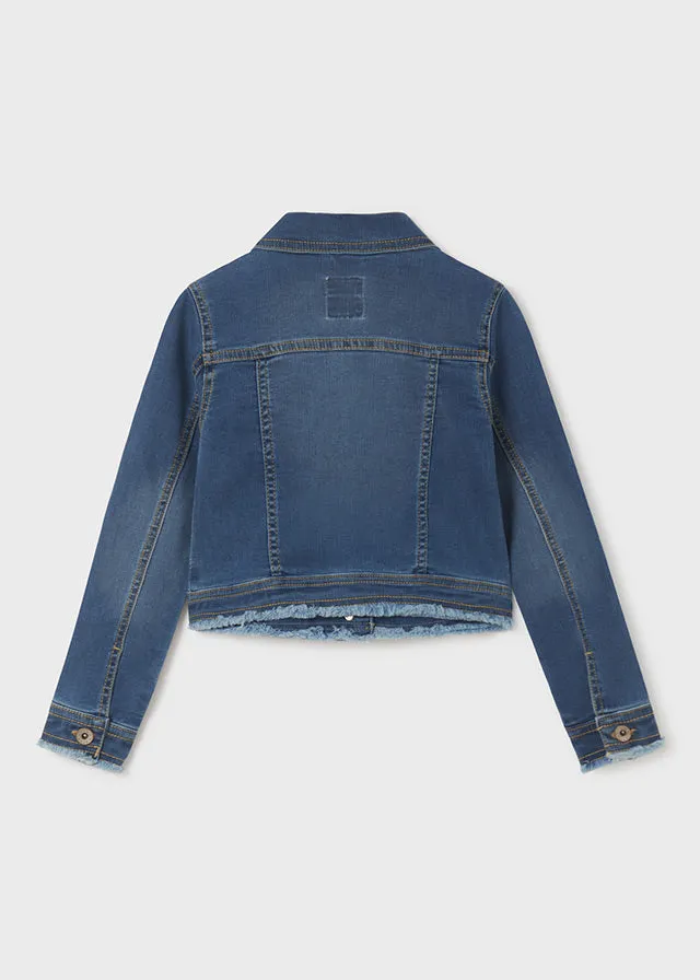 Mayoral Older Girls Denim Jacket 6434 Mid Denim