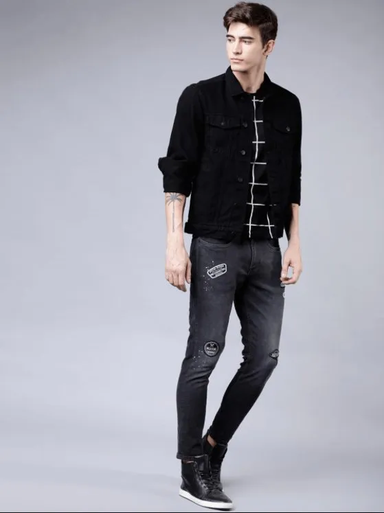 Mens Denim Jacket Black