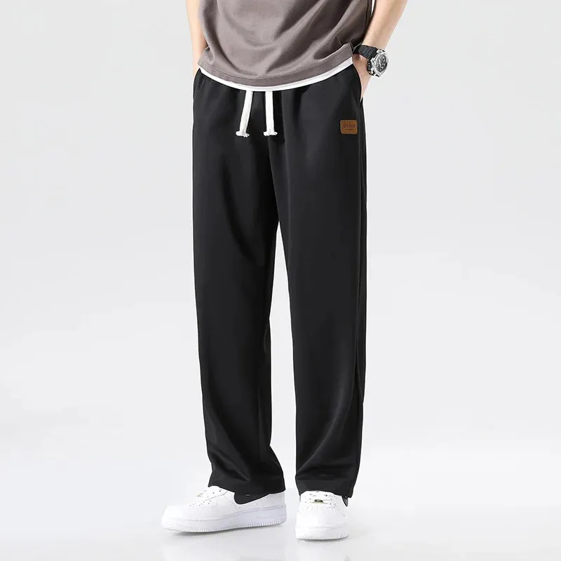 Men's Designer Track Pants - Baggy Fit Polyester Joggers for Casual and Sports Wear