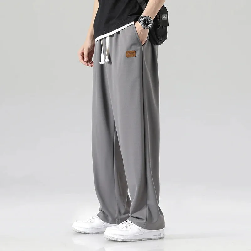 Men's Designer Track Pants - Baggy Fit Polyester Joggers for Casual and Sports Wear