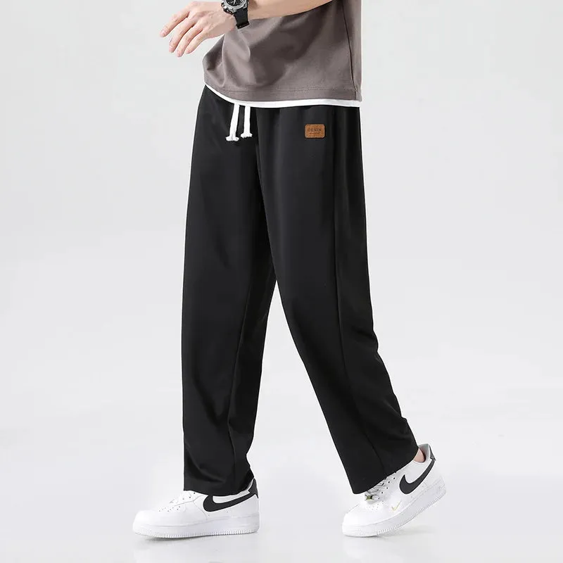 Men's Designer Track Pants - Baggy Fit Polyester Joggers for Casual and Sports Wear