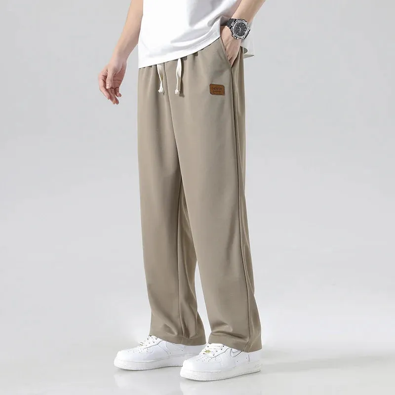 Men's Designer Track Pants - Baggy Fit Polyester Joggers for Casual and Sports Wear