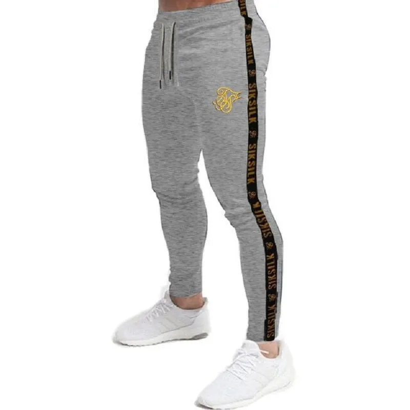 Men's Sik Silk Fitness Elastic  Skinny Track Pants
