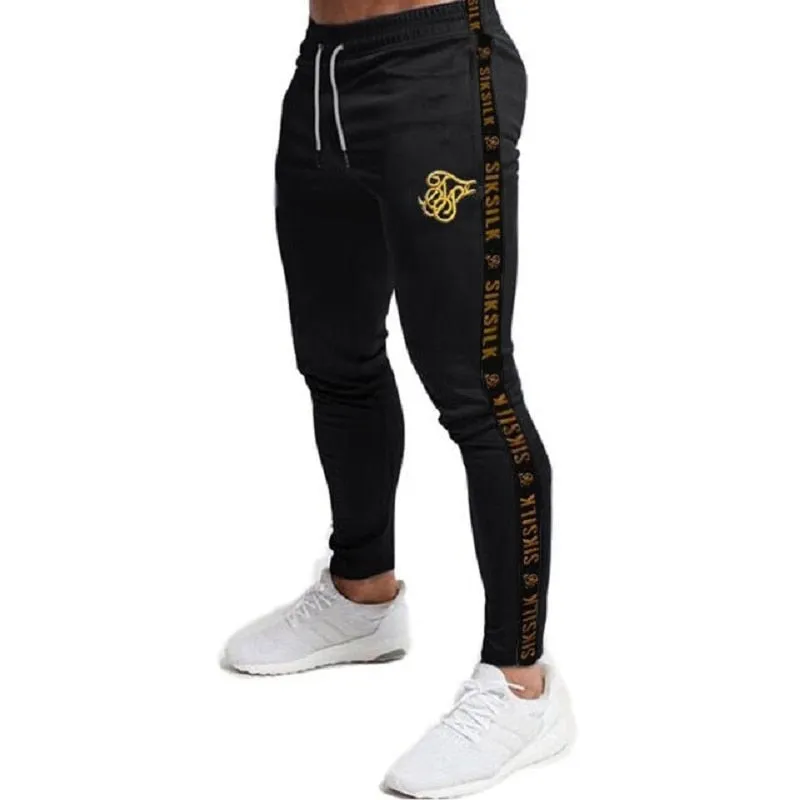 Men's Sik Silk Fitness Elastic  Skinny Track Pants