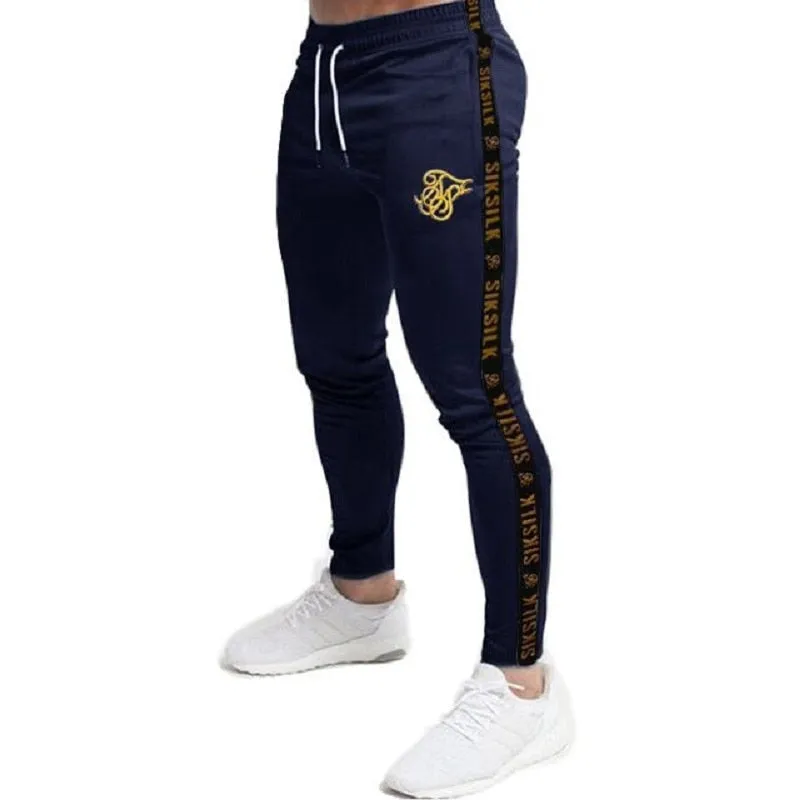 Men's Sik Silk Fitness Elastic  Skinny Track Pants