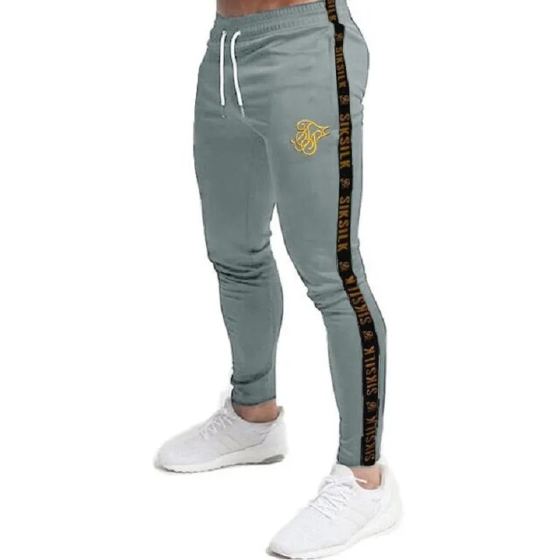 Men's Sik Silk Fitness Elastic  Skinny Track Pants