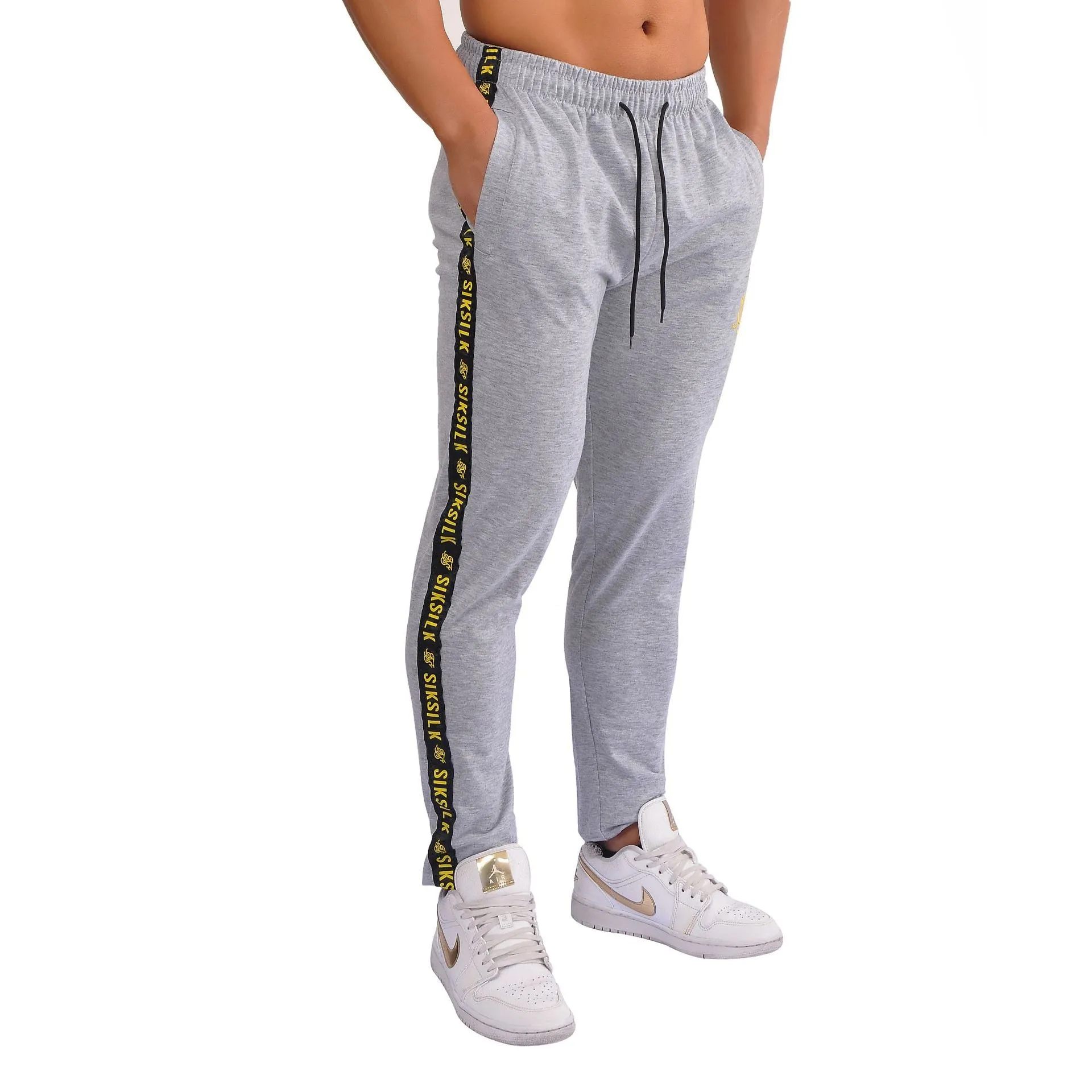 Men's Sik Silk Fitness Elastic  Skinny Track Pants