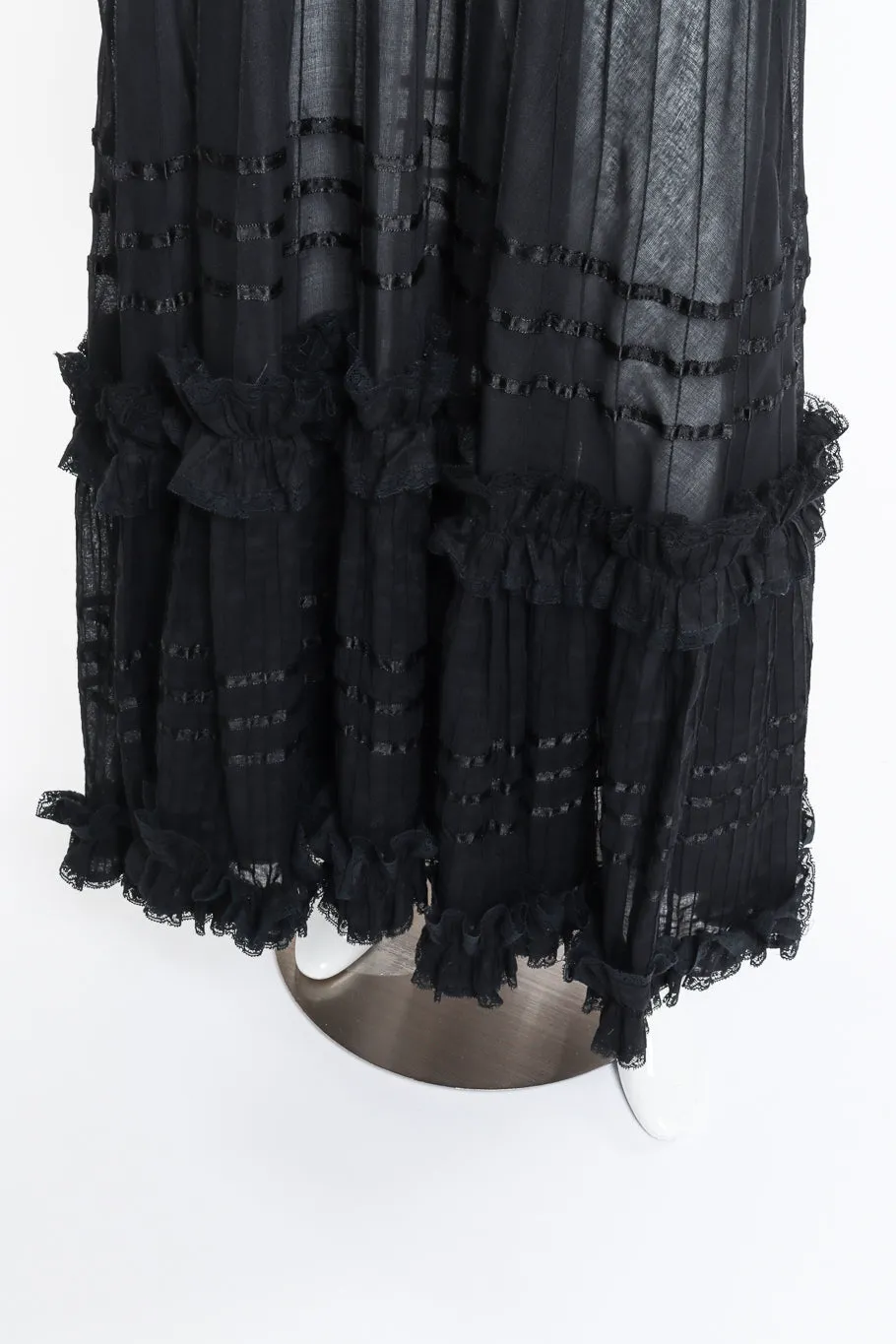 Mexicana Pintuck Ruffle Dress