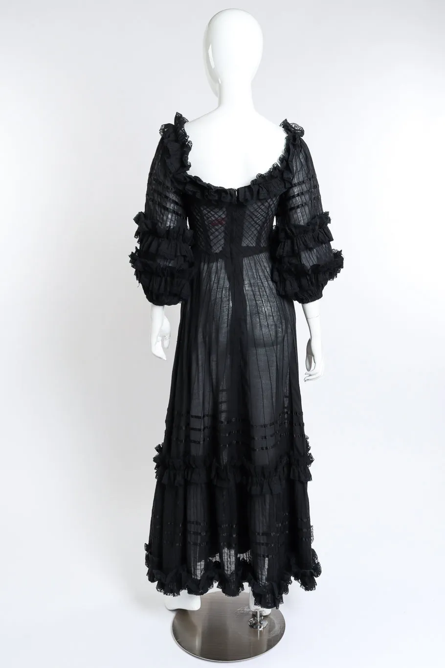 Mexicana Pintuck Ruffle Dress