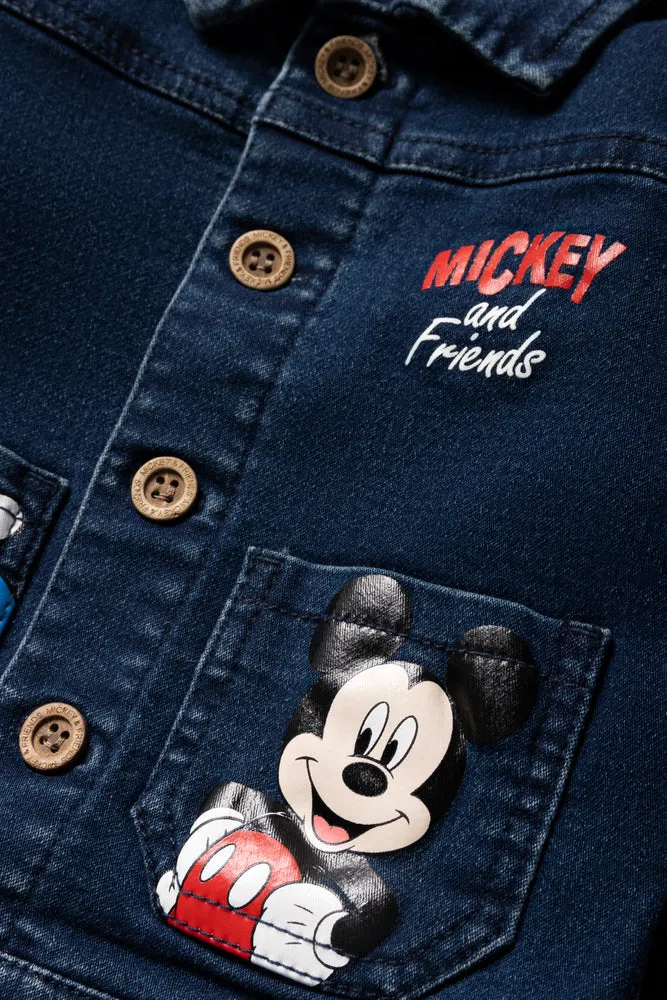 Mickey Mouse & Friends Denim Jacket Dark Blue