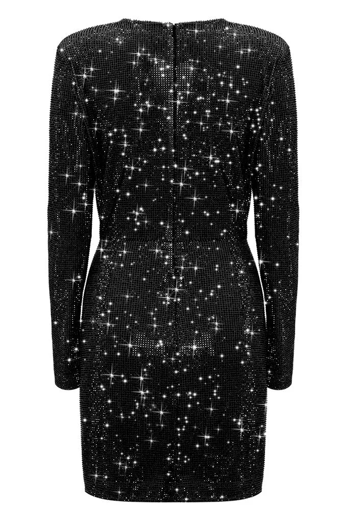 Mini dress with crystal wrap  Maison d'AngelAnn