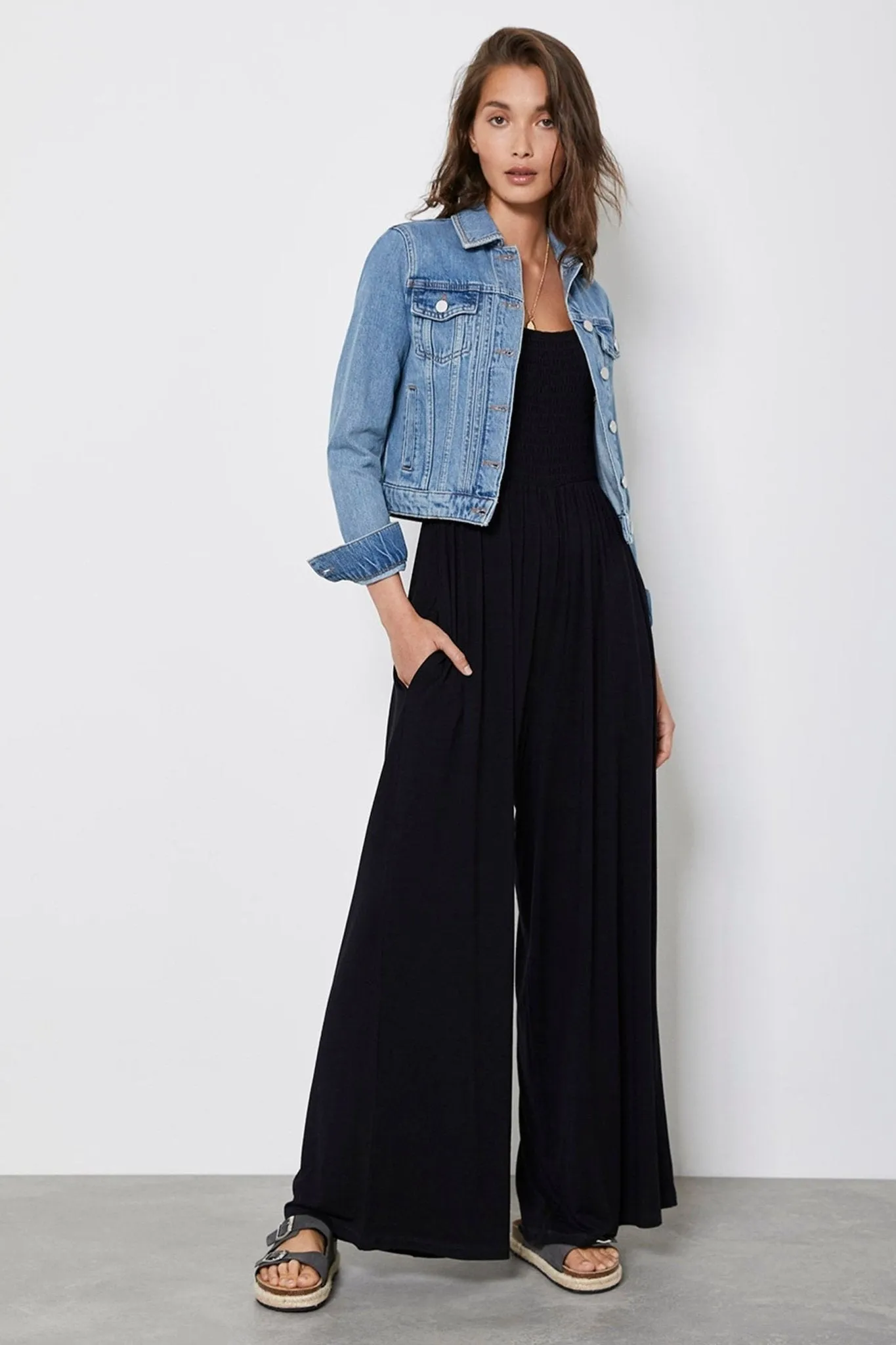 Mint Velvet Blue Puff Shoulder Jacket