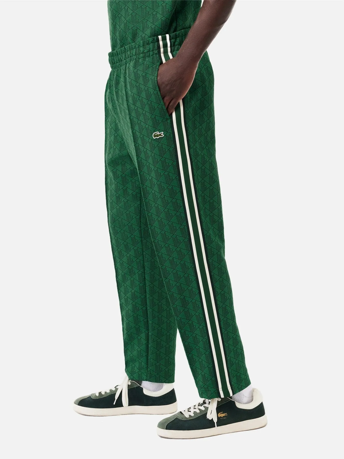 Monogram Jacquard Track Pants - Green