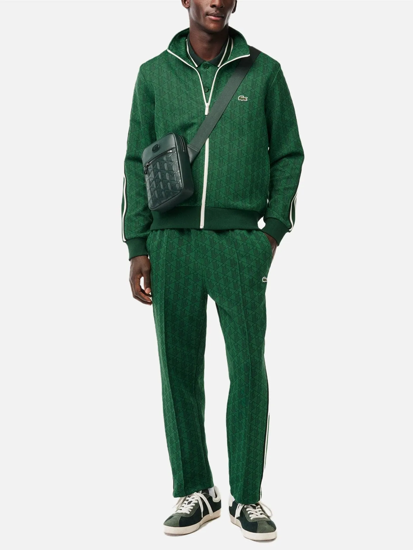 Monogram Jacquard Track Pants - Green