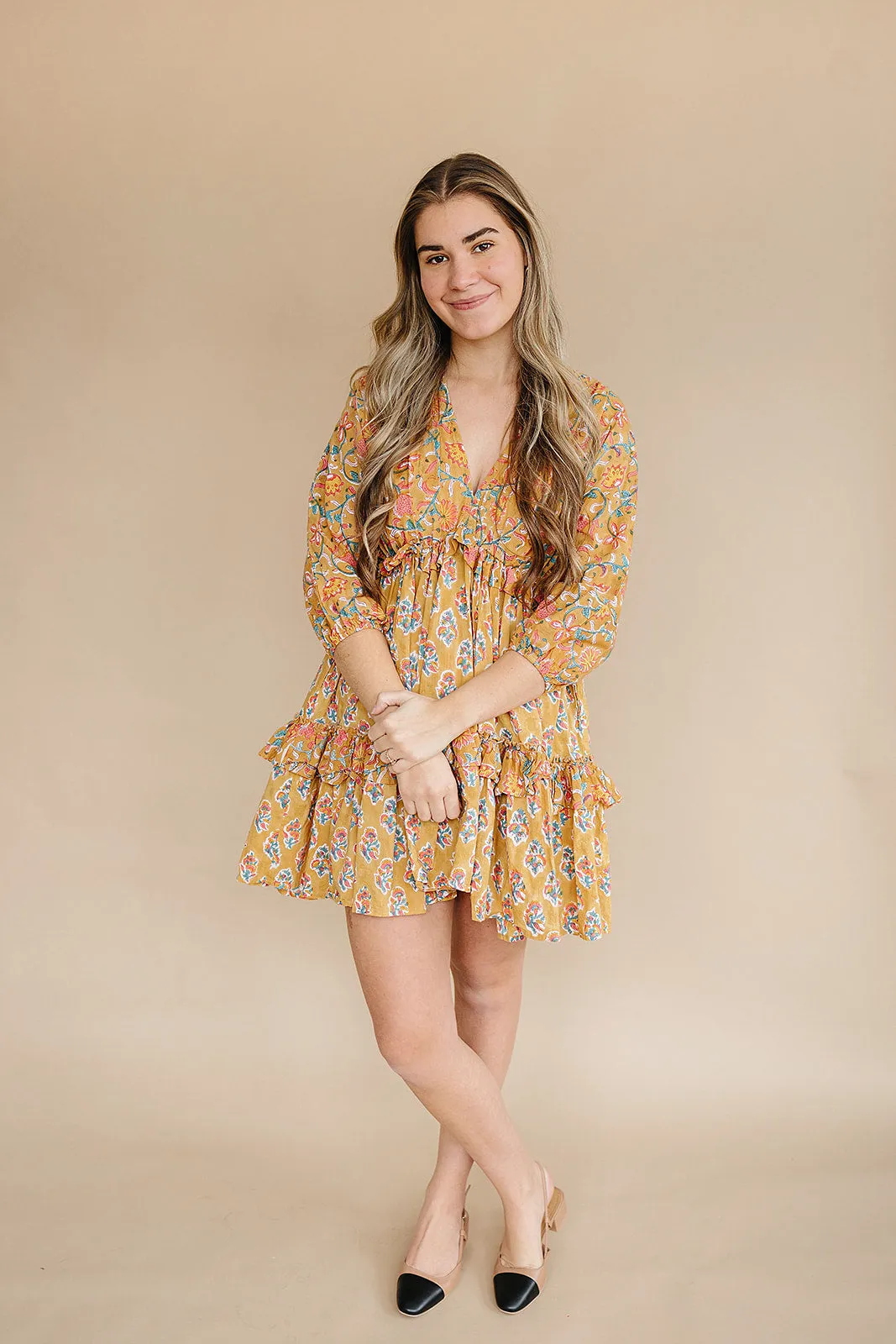 Mynah Signature dress-'HENNA VINES'-one size