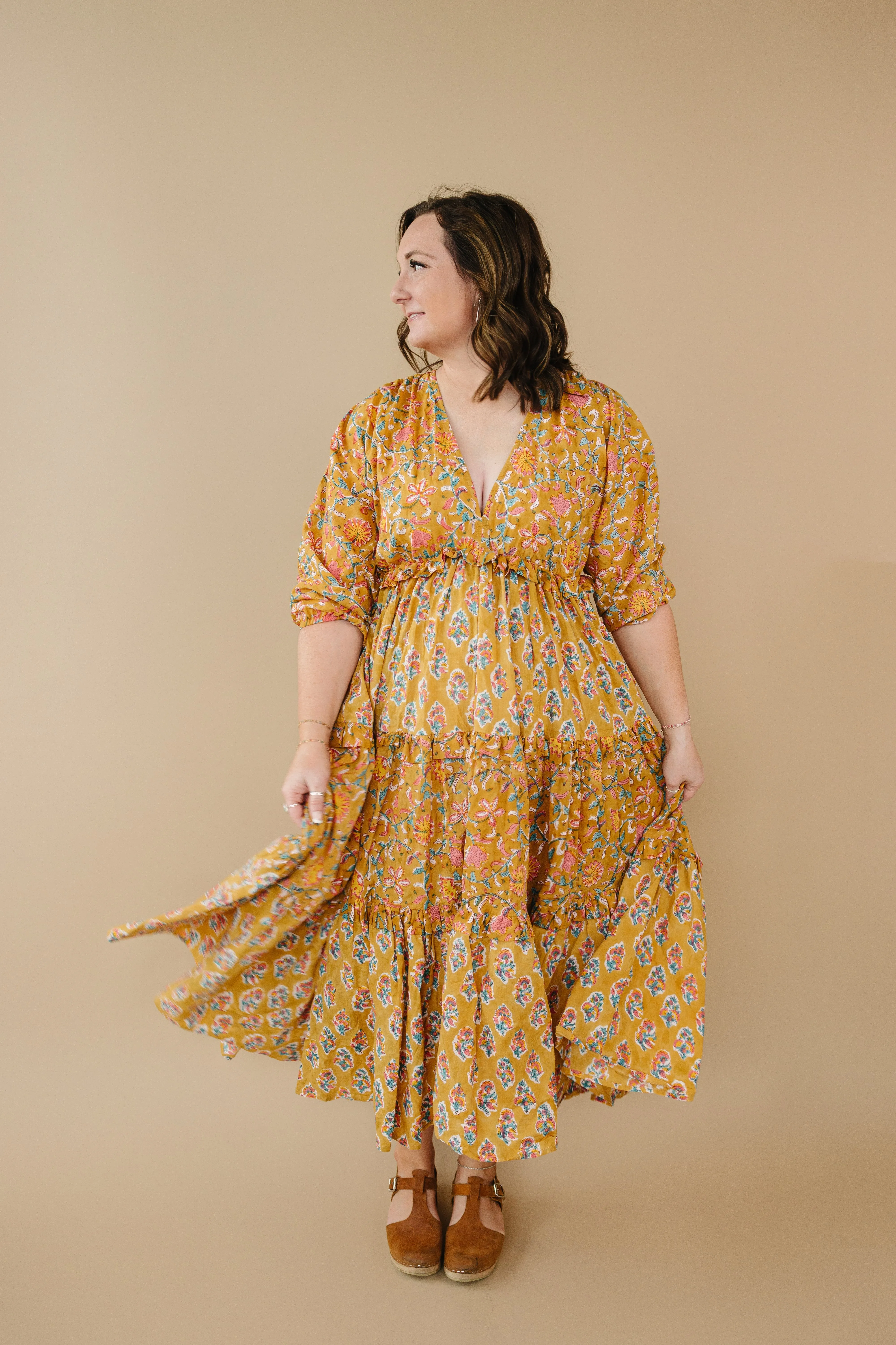Mynah Signature dress-'HENNA VINES'-one size