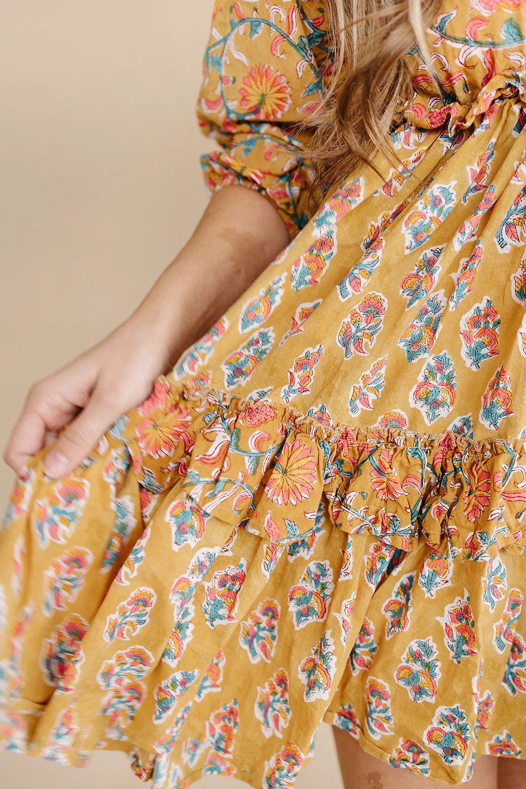 Mynah Signature dress-'HENNA VINES'-one size